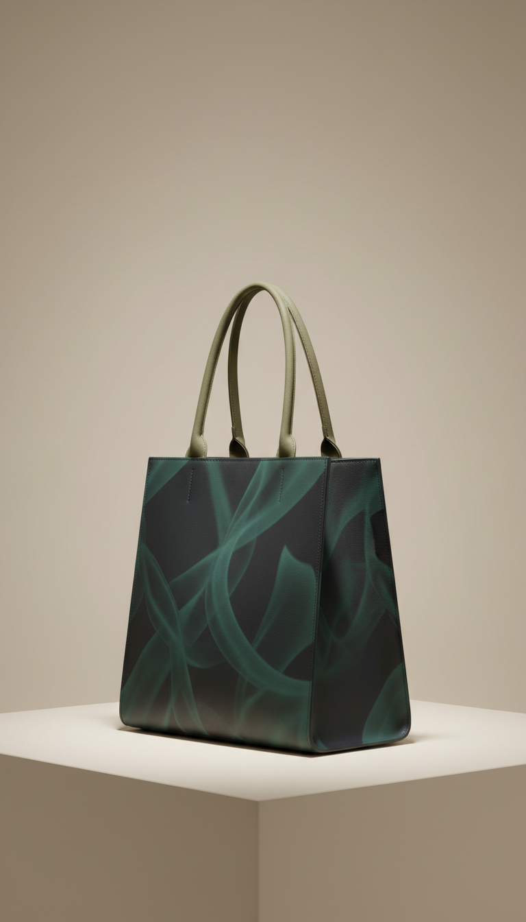Geometric smoke black tote bag
