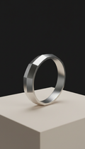 Platinum Angular Cuff Bracelet
